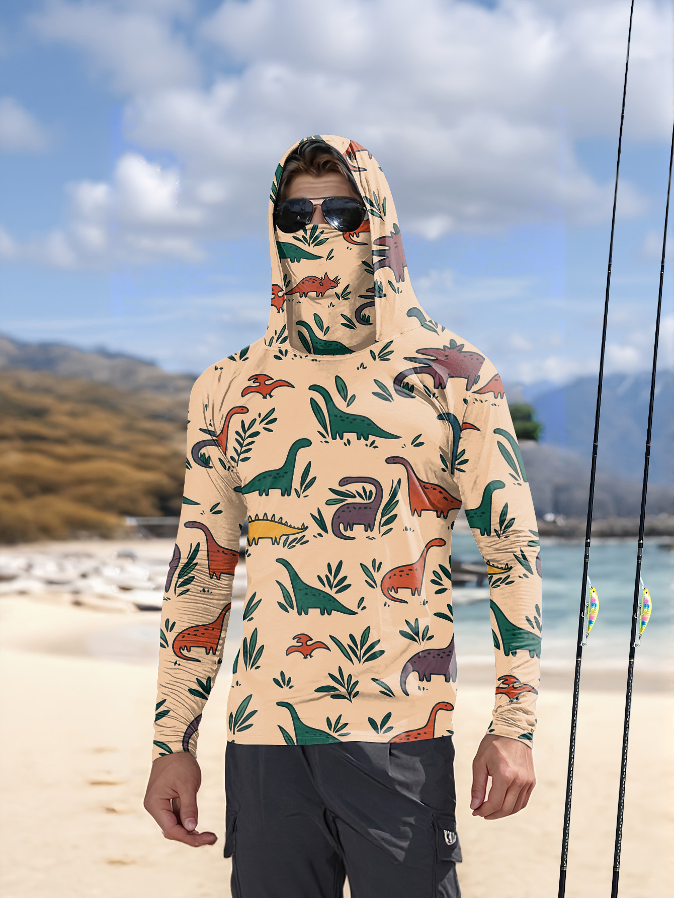 Hunting Fishing Outdoor - Fishing hooded sweatshirt for men long-sleeved