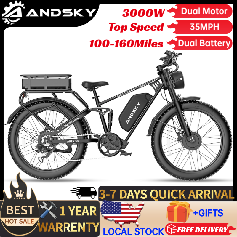 Outdoor Hunting Electric Bike - ANDSKY Apex50 AWD Dual Motor Electric