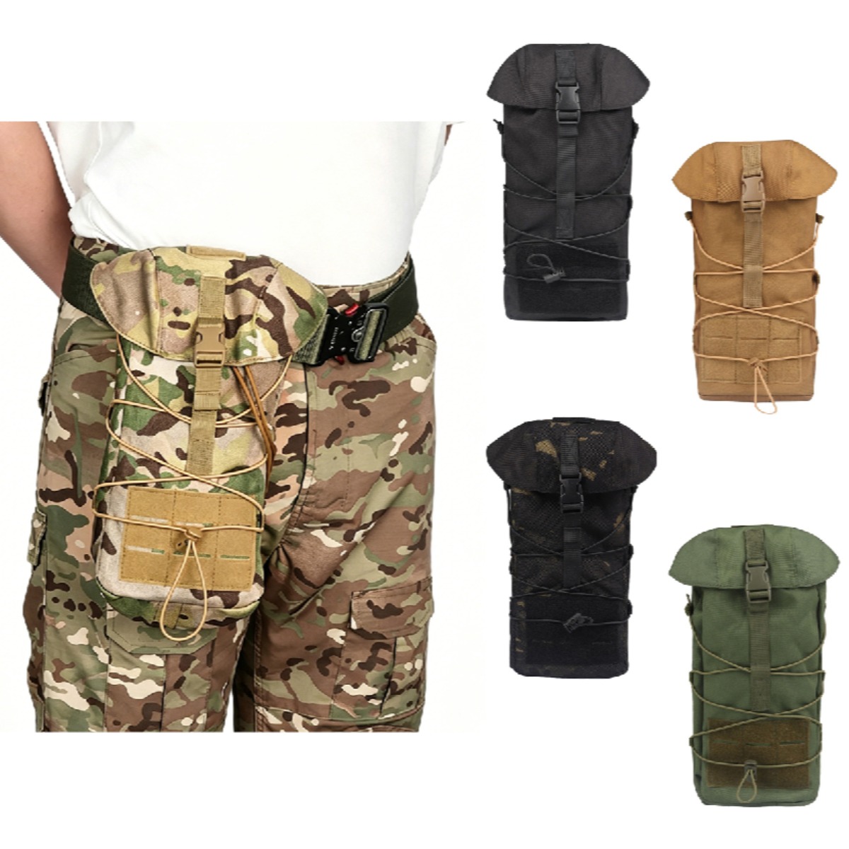 Outdoor Hunting Gear Storage - MOLLE Tactical Recycling Waist Pouch Lightweight