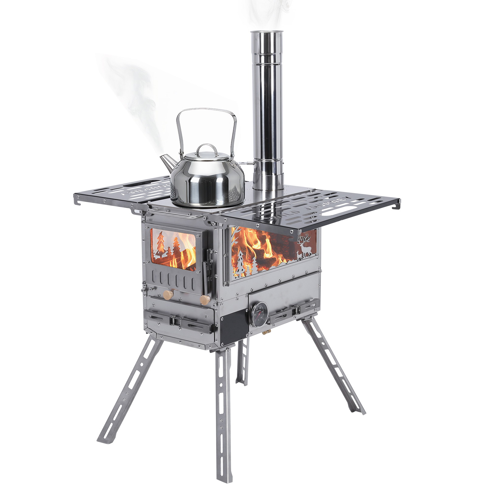 Outdoor Hunting Table - Hot Tent Stove with Oven &