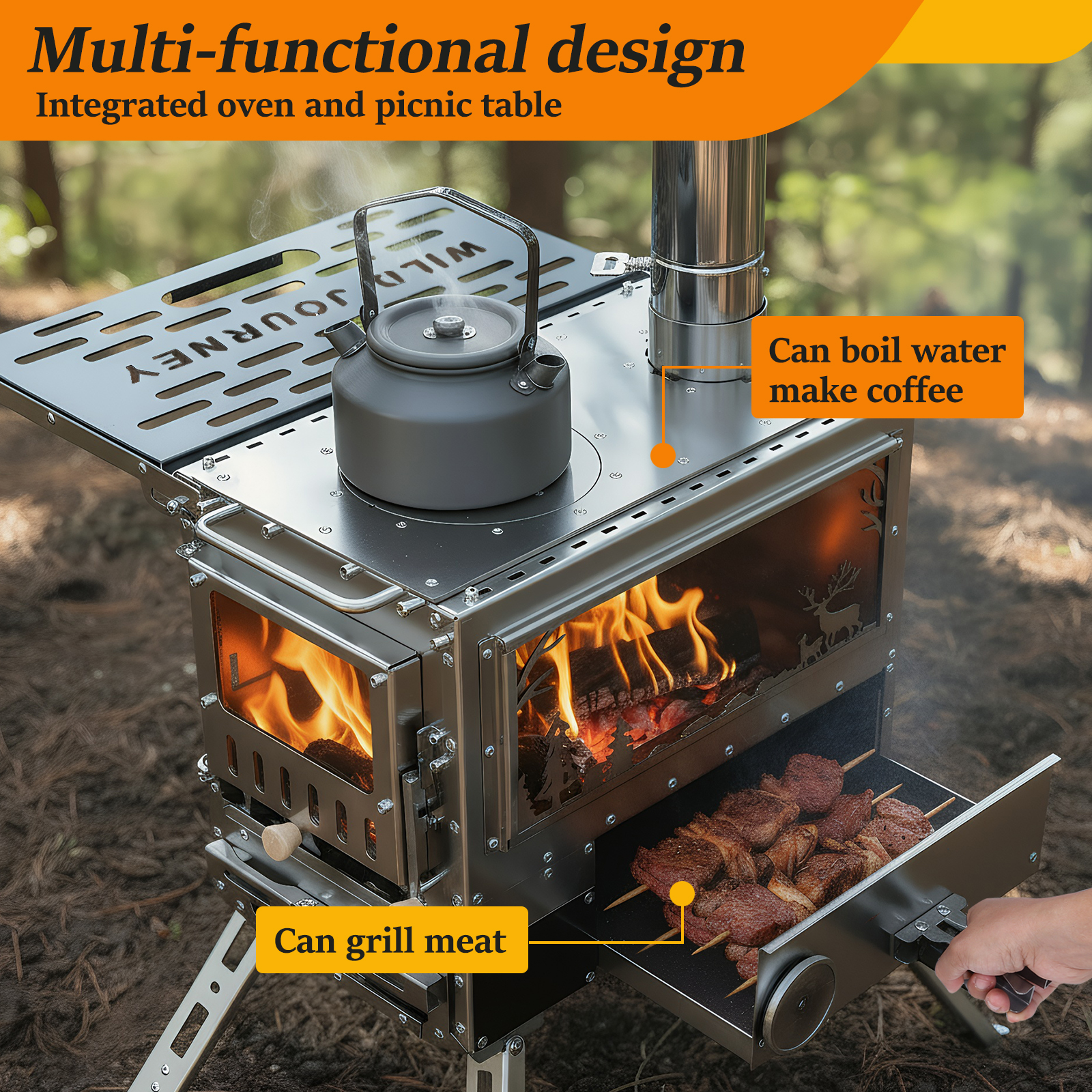 Camping Stove with Oven & Camp - Outdoor Hunting Table review and price