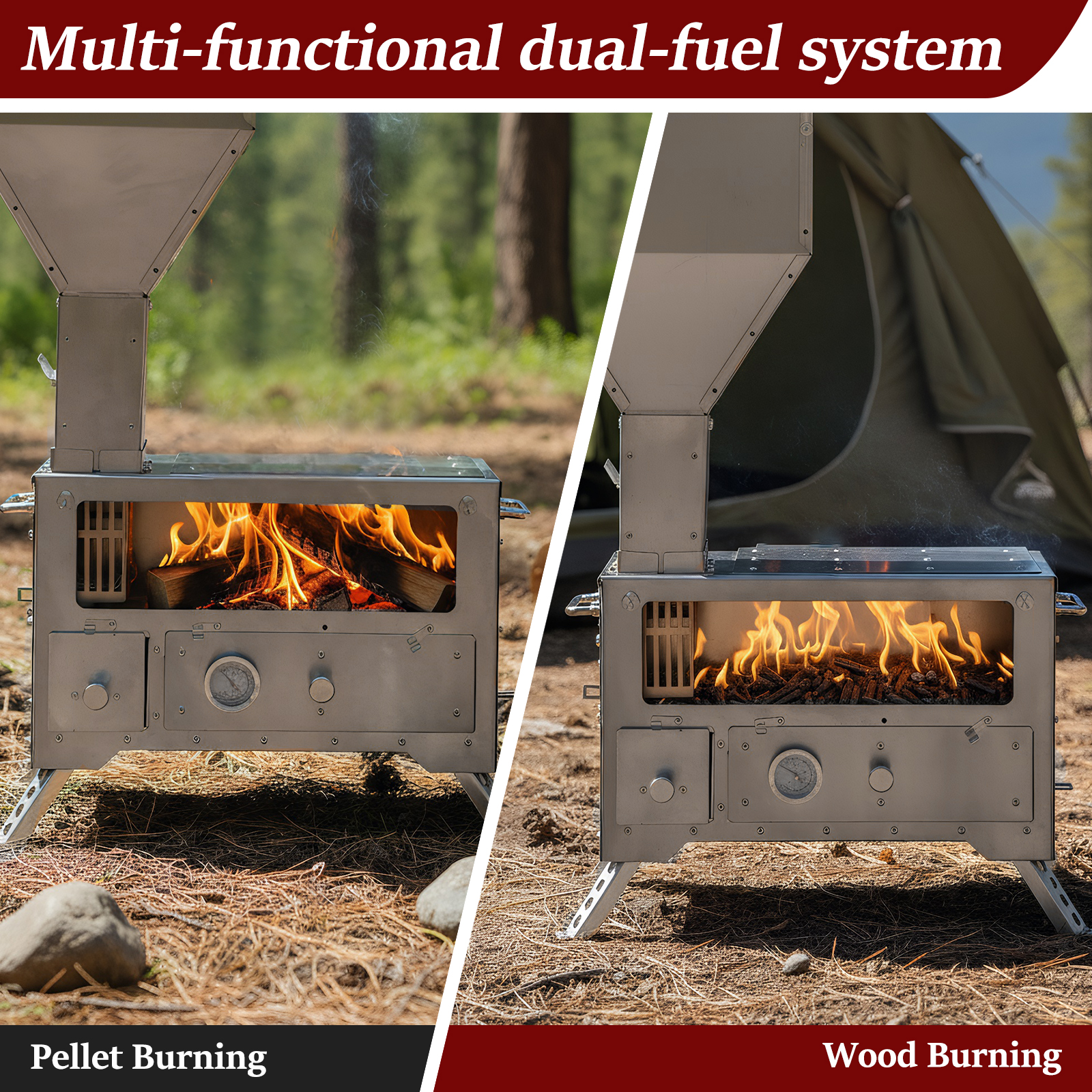 Wood Burning Fireplace with Ch - Hunting Fishing Outdoor review and price