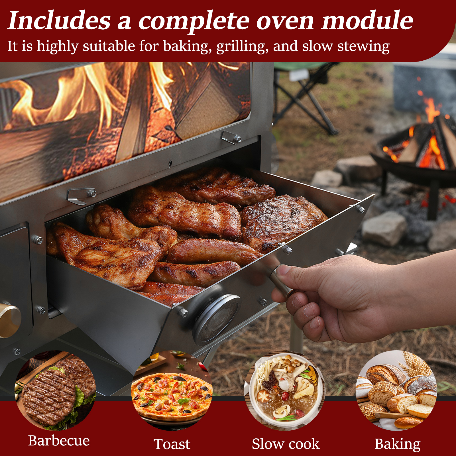 Wood Burning Fireplace with Ch - Hunting Fishing Outdoor review and price