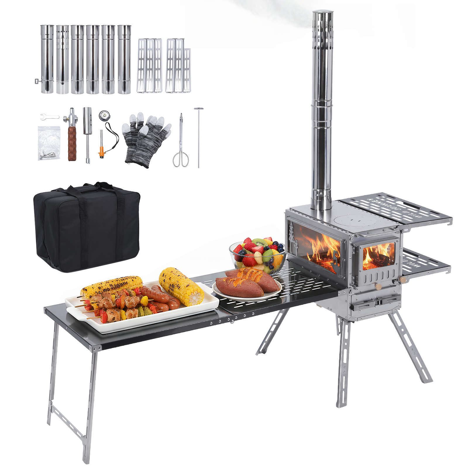 Camping Stove with Oven & Camp - Outdoor Hunting Table review and price