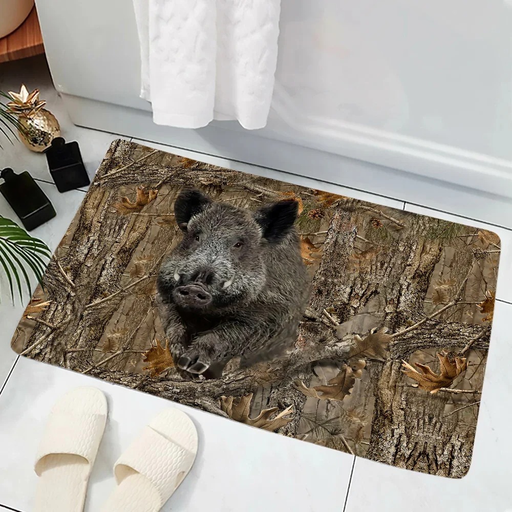 Camouflage Forest Boar Print D - Hunting Outdoor Rug review and price